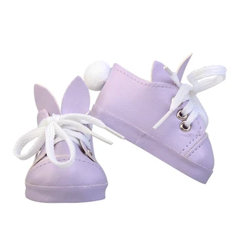 1. 46x2. 76x1. 57in Bebek Ayakkabıları için Hayvan Tavşan Ayakkabı Bebekler için Mini Oyuncak Ayakkabı 1/4 14