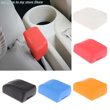 1 ADET evrensel silikon araba emniyet kemeri tokası kapakları klip çizilmez kapak siyah / kırmızı / mavi / beyaz / turuncu