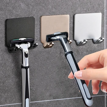 1 Adet tıraş bıçağı Tutucu Duş Paslanmaz Çelik Banyo Duvar Jilet Raf Erkek Tıraş Makinesi Raf Askı Makyaj Aracı