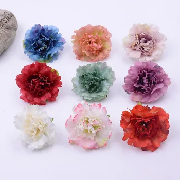 10 adet 5cm Ucuz Yapay İpek Çiçekler Canlı Karanfil Sahte Yaprak Düğün Ev Partisi Dekorasyon Karanfil anneler Günü Hediyesi