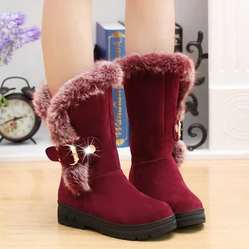 2017 HYLXJ sıcak Çocuk Sneakers 2016 Yeni Kız Çocuk Kar Boots Kalınlaşmak Kış Çocuk Ayakkabı Kız Çocuklar İçin Astarı 22.5~25 cm 5