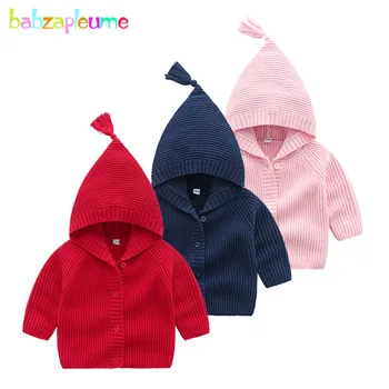 2019 Yeni Bahar Sonbahar Bebek Ceketler Uzun Kollu Giyim Kapşonlu Örgü Çocuk Giysileri Toddler Mont Küçük Kız Giyim BC1585-1