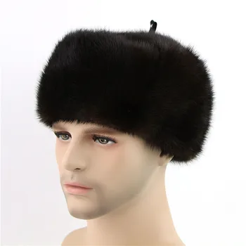2021new erkek hakiki tüm vizon kürk şapka sıcak tutmak için yüksek kaliteli el yapımı bombacı Lei Feng şapka kulak koruyucu