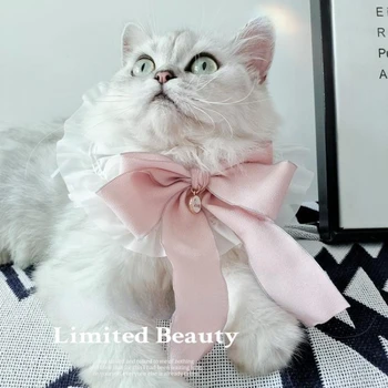 2022 Pet Yay Önlük Kedi Köpek tükürük havlusu Prenses Tarzı Saç Dekorasyon Fotoğraf Modelleme Sahne Kedi Aksesuarları Pet Hediye 1