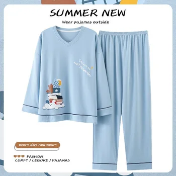2022 Yeni Artı Boyutu 5XL Sonbahar Kış Moda Pijama Yumuşak Pamuklu Kawaii Köpek Baskı Kadın Pijama Eğlence Pijama kızlar için 4