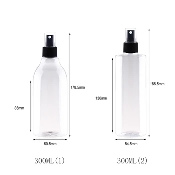 300ML 400ML X 20 Sprey Boş Şişe Parfüm PET Şeffaf Kaplar Sprey Pompası İle İnce Sis Kozmetik Ambalaj Şişeleri 4