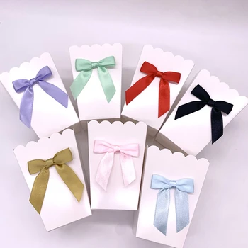 6 renkler Mini Kağıt Patlamış Mısır Kutuları Yay Pop İyilik Kutusu Bebek Duş Doğum Günü Partisi Tedavi İyilik Masa Malzemeleri 1