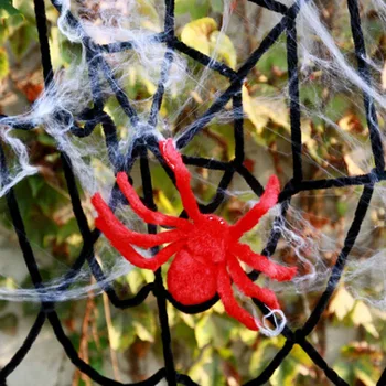 90 cm-200 cm Süper Büyük Örümcek Telden Yapılmış Ve Peluş Siyah Çok Renkli Oyuncaklar Fit Bar Ev Ktv Cadılar Bayramı Partisi Dekorasyon