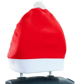 Araba Kafalık Kılıfları Noel Baba Şapka Kafalık Kılıfları Sevimli Araba Dekor İç Moda İç Araba Aksesuarları İçin Uygun