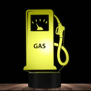 Araba Yağ Değişimi Servis İstasyonu Reklam Yenilik Gece Lambası Yakıt İkmali Benzin şirket logosu Akrilik Dekoratif Masa Lambası 1