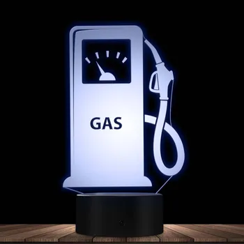 Araba Yağ Değişimi Servis İstasyonu Reklam Yenilik Gece Lambası Yakıt İkmali Benzin şirket logosu Akrilik Dekoratif Masa Lambası 2