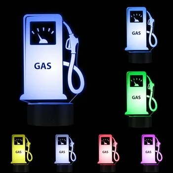 Araba Yağ Değişimi Servis İstasyonu Reklam Yenilik Gece Lambası Yakıt İkmali Benzin şirket logosu Akrilik Dekoratif Masa Lambası 3