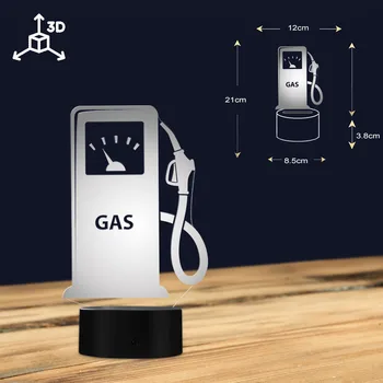 Araba Yağ Değişimi Servis İstasyonu Reklam Yenilik Gece Lambası Yakıt İkmali Benzin şirket logosu Akrilik Dekoratif Masa Lambası 4