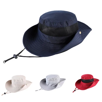 Açık Boonie Şapka güneş şapkası Kova Yaz Balıkçılık Şapka Yuvarlak Kenar Şapka Dağcılık Şapka Plaj güneş şapkası