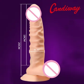 Candiway Gerçekçi Cilt Büyük Yapay Penis Vantuz Olmadan Erotik Masturbator G Noktası Stimülasyon Seks Oyuncakları Kadınlar İçin