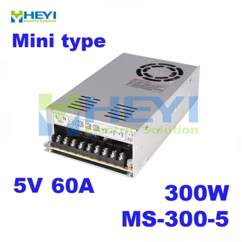 CE onaylı MS-300-5 5vdc 60a led sürücü ac-dc 300 w 5 v anahtarlama modeli güç kaynağı