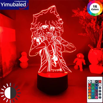 Danganronpa 3D LED gece ışığı Masa Lambası Hayranları Koleksiyonu Anime Oyunu Rakamlar Kokichi Oma Komaeda Nagito Cosplay yatak odası dekoru