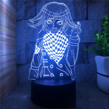Danganronpa 3D LED gece ışığı Masa Lambası Hayranları Koleksiyonu Anime Oyunu Rakamlar Kokichi Oma Komaeda Nagito Cosplay yatak odası dekoru 2