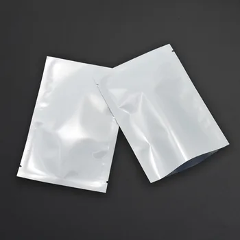 DHL 2500 parça beyaz ısı yapışmalı Mylar folyo ambalaj kılıfı alüminyum folyo açık üst ambalaj çanta vakum gıda depolama toptan