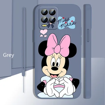 Disney Mickey Donald Ördek aşk telefon kılıfı Sıvı Halat Realme İçin Q3S GT S7 ST S2 C25Y C21Y C11 C17 Narzo 50A 50i 30 20 Geri Yumuşak 5