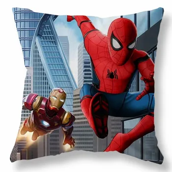 Disney minder örtüsü Yastık Kılıfı Örümcek Adam Kaptan Demir Adam Yastık Kılıfı Yatak Kanepe Çocuk doğum günü hediyesi 40x40cm 2