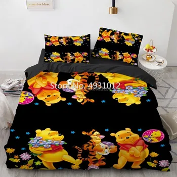 Disney Winnie ve Komik Arkadaşlar Kaplan Yorgan yatak örtüsü seti nevresim takımı için Erkek Bebek Kız Yorgan Nevresim Yatak Örtüsü 1