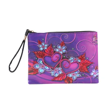 DIY deri cüzdan Özel Şekilli Elmas Mozaik püskül Kadın Debriyaj saklama çantası Elmas Sanat Mozaik noel hediyesi