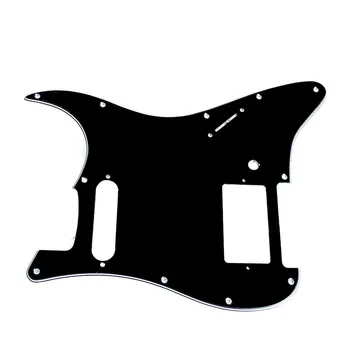 E9LE 3 Kat Siyah Gitar Pickguard çamurluk HS Tek Strat Humbucker
