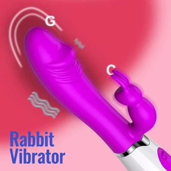 G Spot Vibratör Kadınlar için Vajinal Klitoral Stimülatörü Tavşan 7 Hız Çift Vibratörler Masaj Yapay Penis Seks Oyuncakları Kadınlar için Sexshop