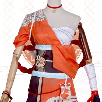 Genshin Darbe Yoimiya Oyun Takım Elbise Üniforma Cosplay Kostüm Cadılar Bayramı Karnaval Parti Kıyafet Kadınlar İçin 2021 YENİ 3
