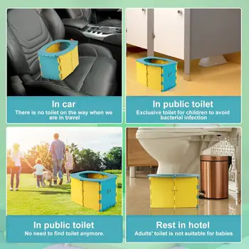 Hafif Seyahat Tuvalet Lazımlık Sandalye Araba Tuvalet Seyahat Yürüyüş için 2
