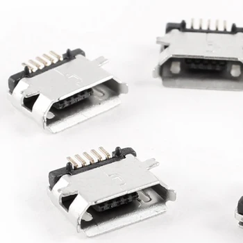 IMC Sıcak 5 Adet Mikro USB Tip B Dişi Soket 180 Derece SMD SMT Jack