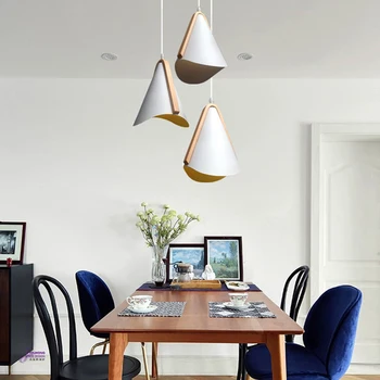 Iskandinav ahşap metal kolye ışık Çubuğu oturma odası yemek odası ev dekor süspansiyon armatür asılı lambalar mutfak Loft dekor