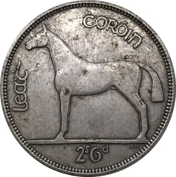 İrlanda 1930 ½ Corona 2 Scilling 6 Pingin Cupronickel Kaplama Gümüş Hatıra Hediye Eski Metal Koleksiyon Bakır Kopya Paraları