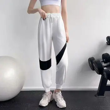 Kadın eşofman altları koşu pantolonları Koşu Spor Salonu Moda Sweatpant Eğitim İpli Bel Egzersiz Kadın Rahat 4