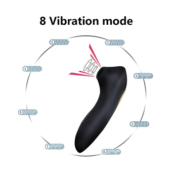 Klitoris teşvik Emme Vibratör 8 Modu Titreşimli Meme Seks Oyuncakları Kadınlar için Dil Yalama Vajina Masturbator Yetişkinler için 18 1