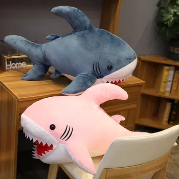 Komik Yumuşak Köpekbalığı peluş oyuncak Yastık Yatıştırmak Yastık Kız Hayvan okuma yastığı Tatil Doğum Günü noel hediyesi