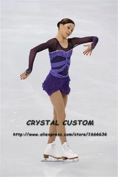 Kristal Özel Buz Artistik patinaj Elbiseler Kızlar İçin Yeni Marka Buz Pateni Elbiseler Rekabet İçin DR4496