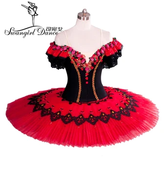 kırmızı bale Tutu yetişkin klasik bale tutu performans için profesyonel bale tutu kızlar için dans kostümleri BT8957