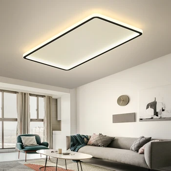 LED tavan ışık Ultra ince Modern Minimalist panel lambası dikdörtgen Kare Tavan lambaları Yüzey Montaj Oturma odası Mutfak için