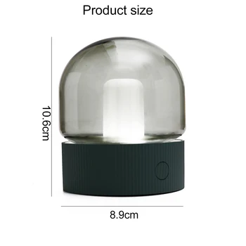 LED Vintage Gece Lambası USB Şarj Edilebilir Vintage Cam Ampul 2 Açık Renk Kısılabilir Solunum Gece Lambası Masaüstü Ampul Zamanlayıcı İle 3