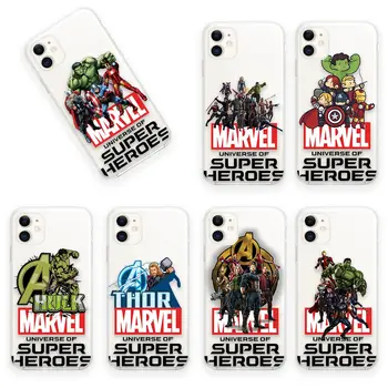 Marvel'in 10th Yıldönümü Kahraman Fundas Coques Kılıfı iPhone Apple 14 13 12 11 SE 2022 X XR XS 8 7 14 Pro Mini Max Artı Durumda