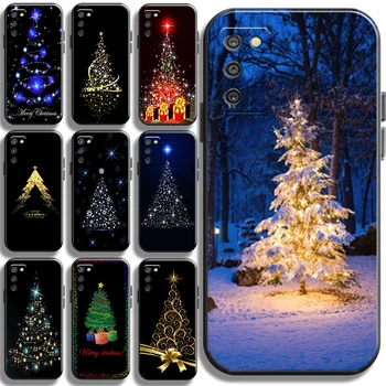 Merry Christmas Ağacı Geyik Samsung Galaxy A03 A03S telefon kılıfı Carcasa Siyah Sıvı Silikon Yumuşak TPU Kabuk Kapak Kılıfları 0