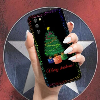 Merry Christmas Ağacı Geyik Samsung Galaxy A03 A03S telefon kılıfı Carcasa Siyah Sıvı Silikon Yumuşak TPU Kabuk Kapak Kılıfları 3