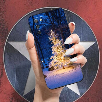 Merry Christmas Ağacı Geyik Samsung Galaxy A03 A03S telefon kılıfı Carcasa Siyah Sıvı Silikon Yumuşak TPU Kabuk Kapak Kılıfları 4