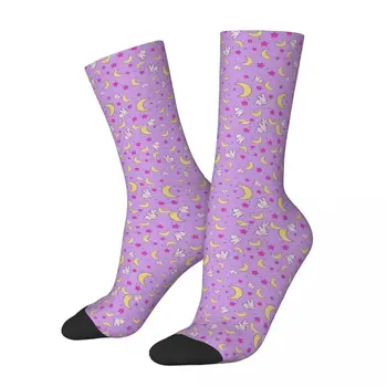 Moda Erkek Erkek Çorap Yenilik Ay Kız Anime Çorap Polyester Grafik kadın Çorap İlkbahar Yaz Sonbahar Kış