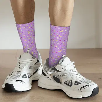 Moda Erkek Erkek Çorap Yenilik Ay Kız Anime Çorap Polyester Grafik kadın Çorap İlkbahar Yaz Sonbahar Kış 3
