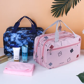 Moda Seyahat Tote Çanta Baskılı Dayanıklı Su Geçirmez Iç Çamaşırı Havlu Cep Plaj Çanta Tuvalet Bagaj Duffle saklama çantası