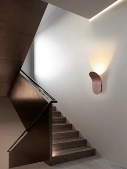 Modern Minimalist Alüminyum Oturma odası Arka Plan Duvar lambası İskandinav Restoran Çalışma Odası Başucu Lambası Altın Kahverengi Siyah Beyaz 1