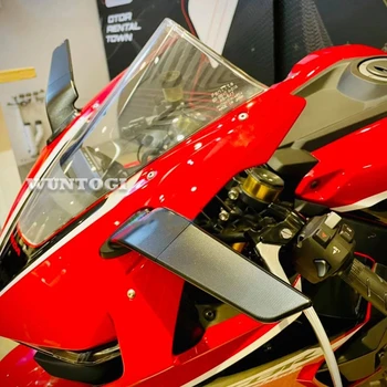 Motosiklet Yan Aynalar HONDA CBR 1000RR CBR1000RR 2019-2022 dikiz aynaları Rüzgar Kanat Ayarlanabilir Döner Winglet 5